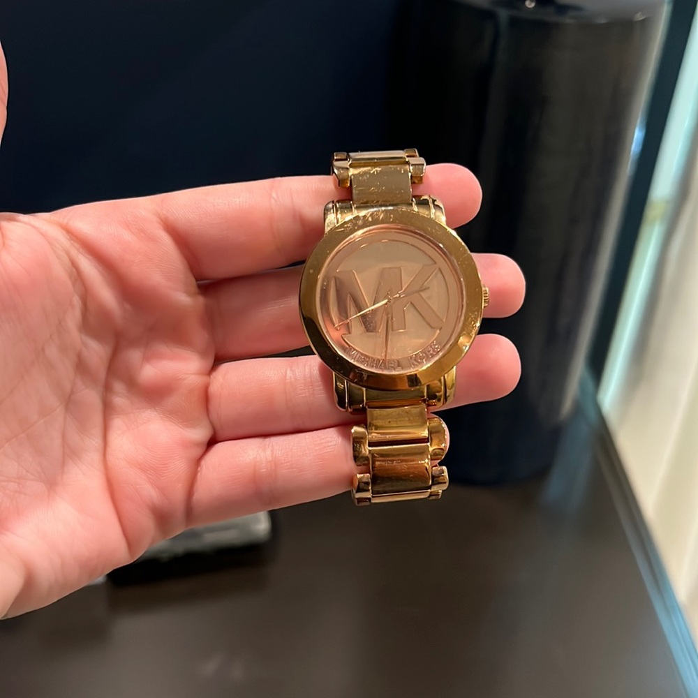 Rose gold mk watch